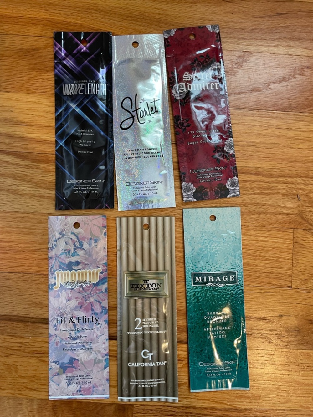 Tanning lotion packets - new releases